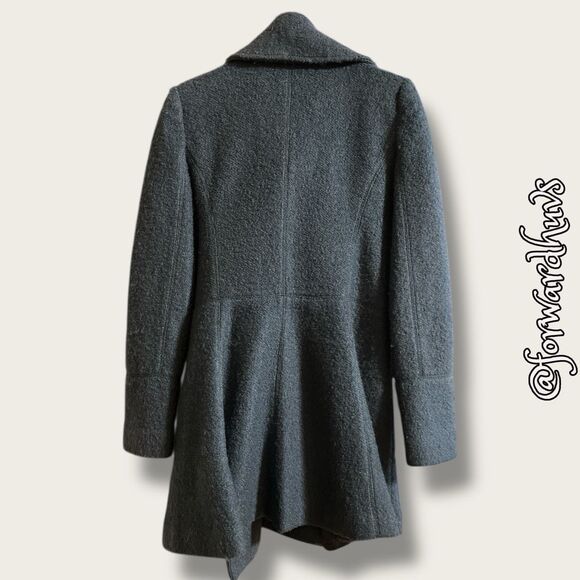 Guess Wool Blend Teal Colored Pea Coat Size Large - Picture 5 of 13